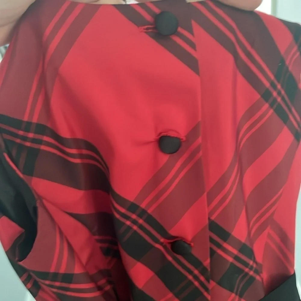 Ralph Lauren Girls Red and Black Plaid Dress 6x